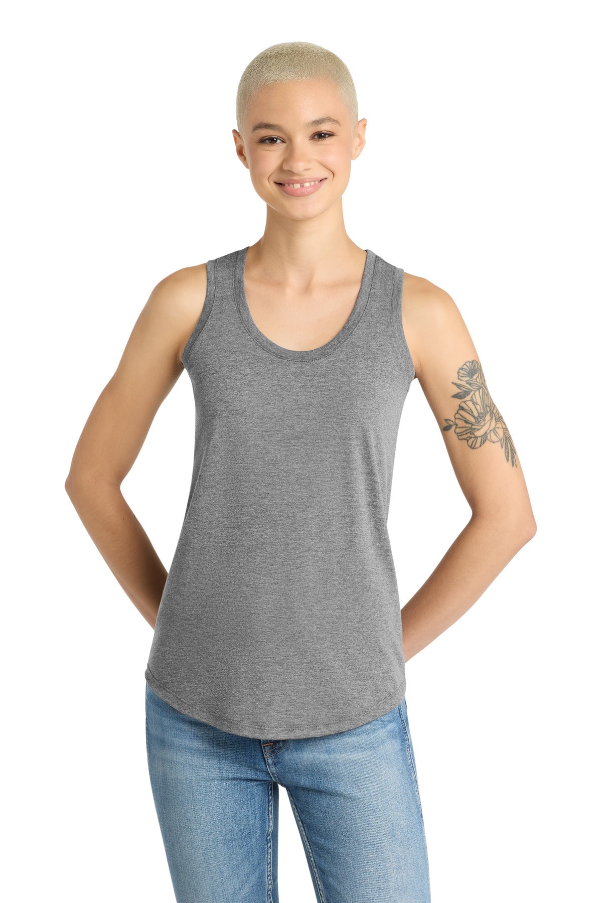 District Women's Perfect Tri Racerback Tank (DM138L)