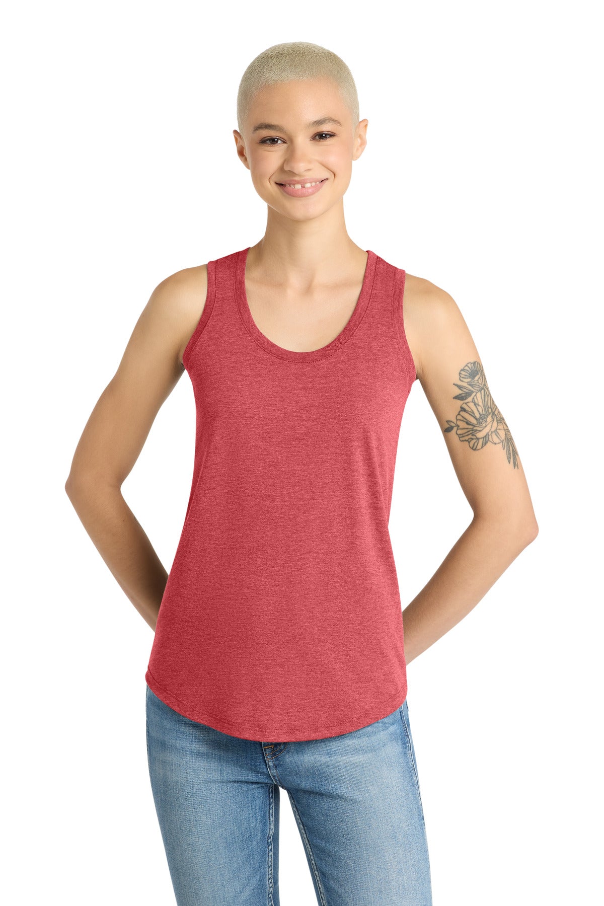 District Women's Perfect Tri Racerback Tank (DM138L)