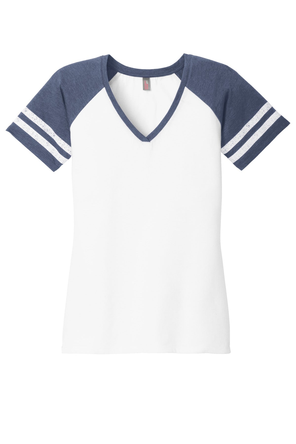 White/ Heathered True Navy