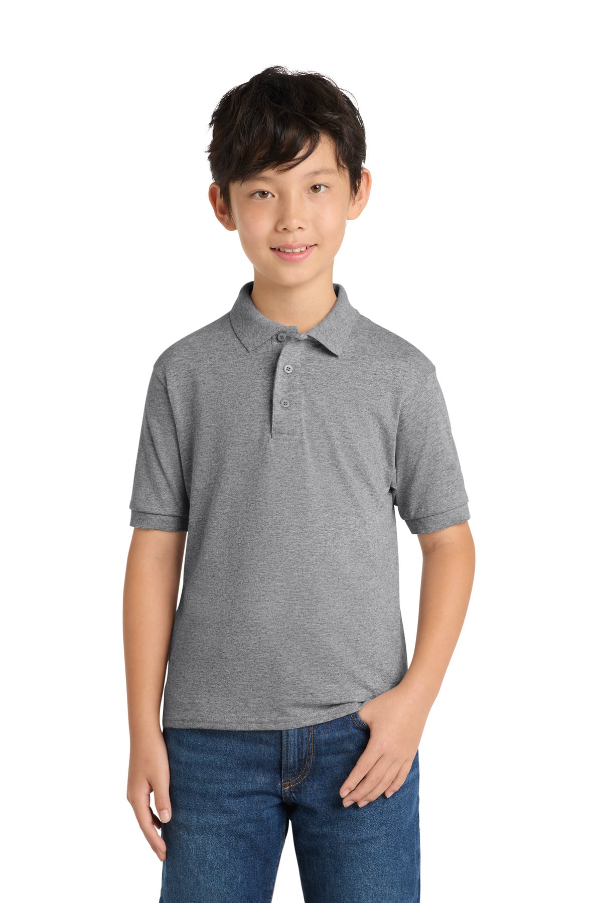 Polo de punto de jersey juvenil Core Blend de Port & Company (KP55Y)