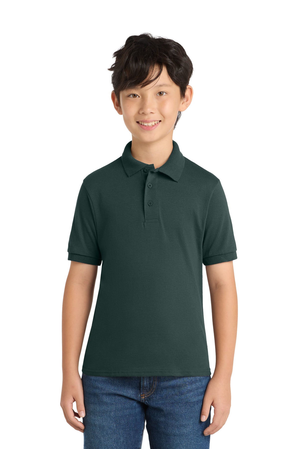Polo de punto de jersey juvenil Core Blend de Port & Company (KP55Y)