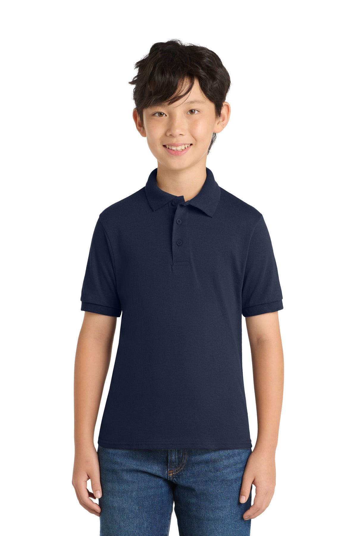 Polo de punto de jersey juvenil Core Blend de Port & Company (KP55Y)
