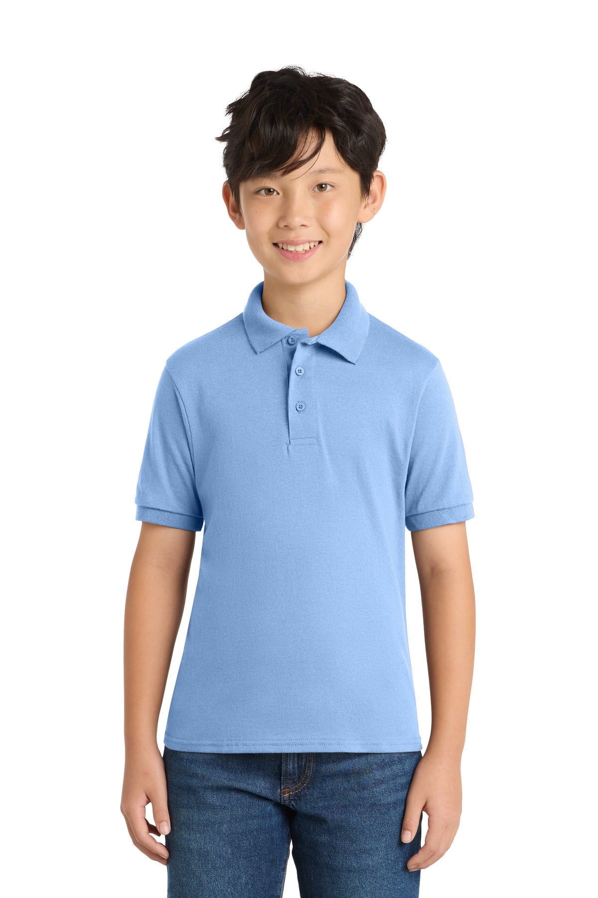 Polo de punto de jersey juvenil Core Blend de Port & Company (KP55Y)