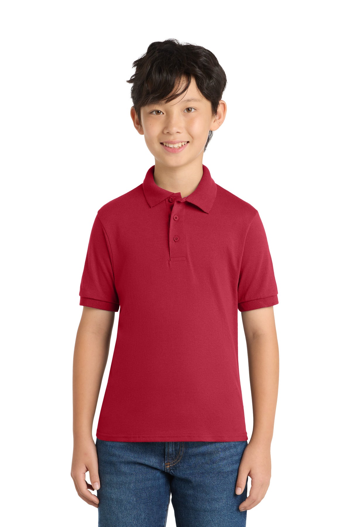 Polo de punto de jersey juvenil Core Blend de Port & Company (KP55Y)