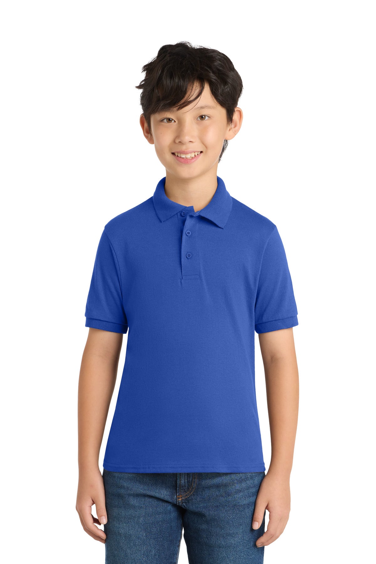 Polo de punto de jersey juvenil Core Blend de Port & Company (KP55Y)