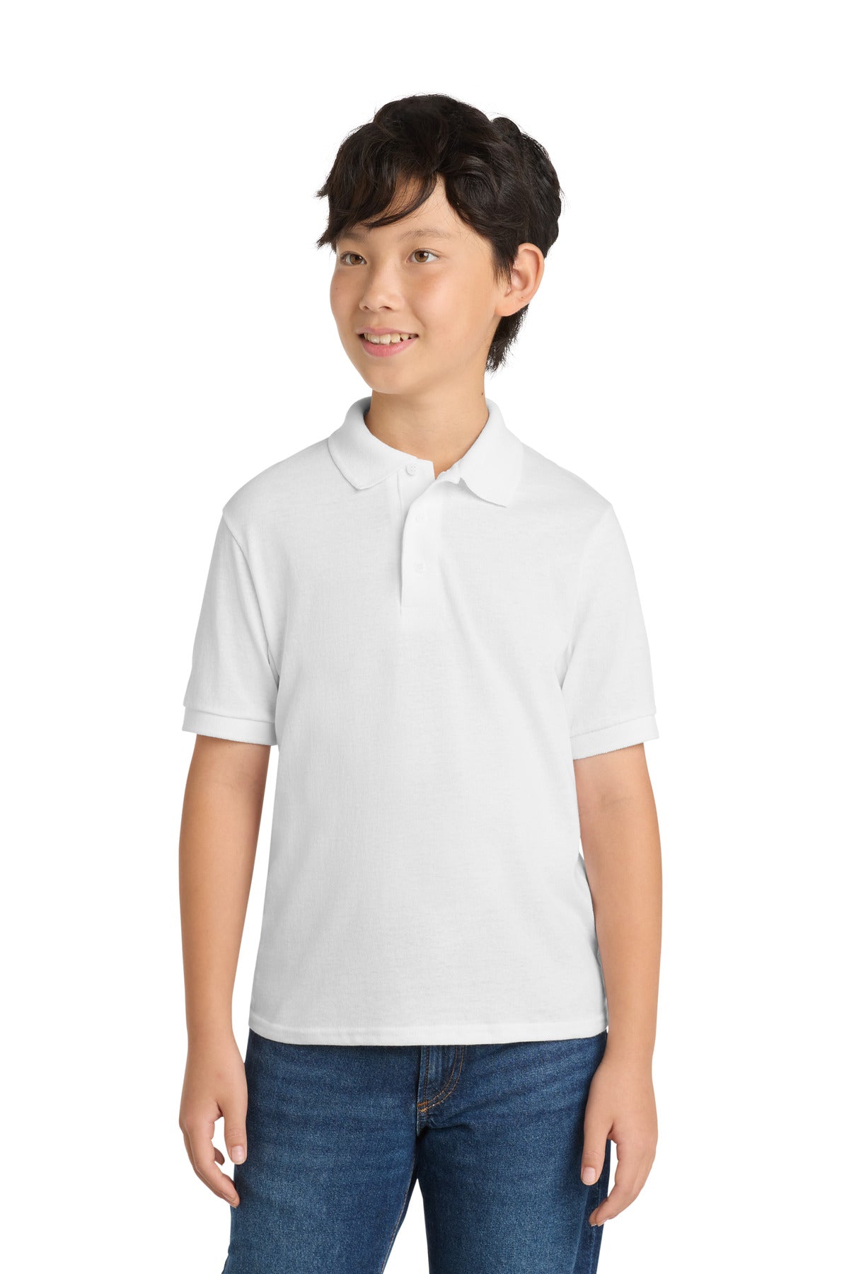 Polo de punto de jersey juvenil Core Blend de Port & Company (KP55Y)