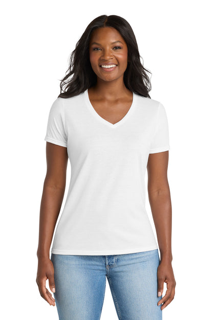 Camiseta de cuello en V para mujer Performance Blend de Port & Company (LPC381V)