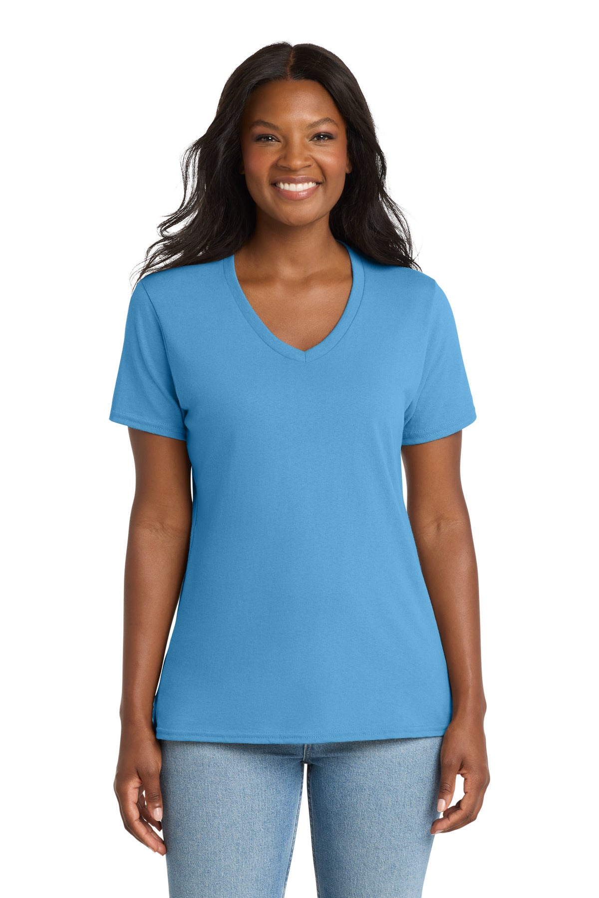 Port & Company Women's Core Cotton V-Neck Tee (LPC54V)
