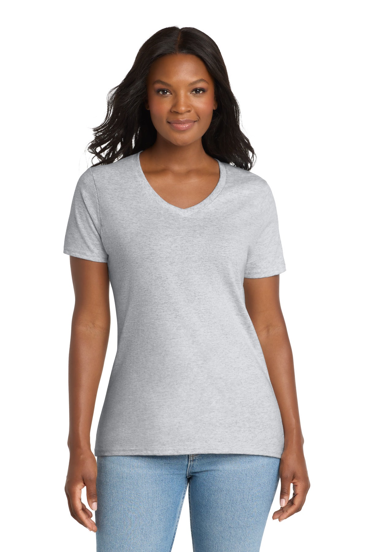 Port & Company Women's Core Cotton V-Neck Tee (LPC54V)