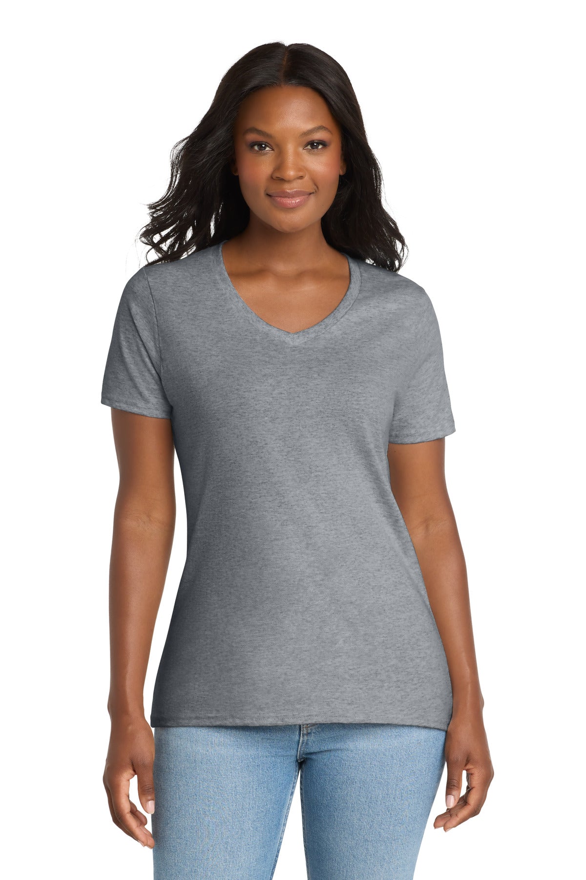 Port & Company Women's Core Cotton V-Neck Tee (LPC54V)