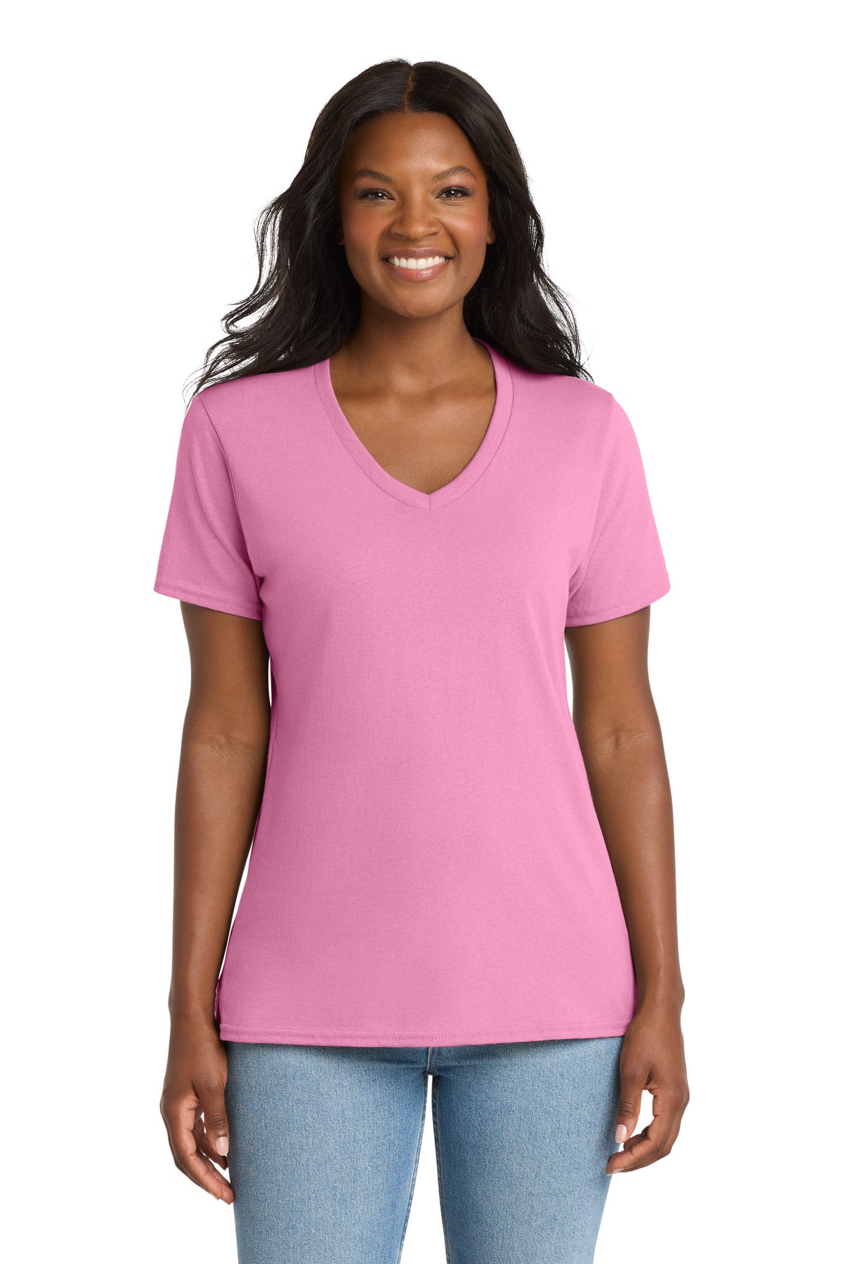 Port & Company Women's Core Cotton V-Neck Tee (LPC54V)
