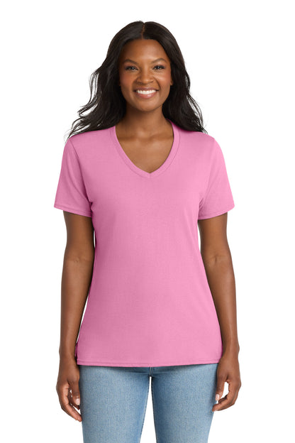 Port & Company Women's Core Cotton V-Neck Tee (LPC54V)