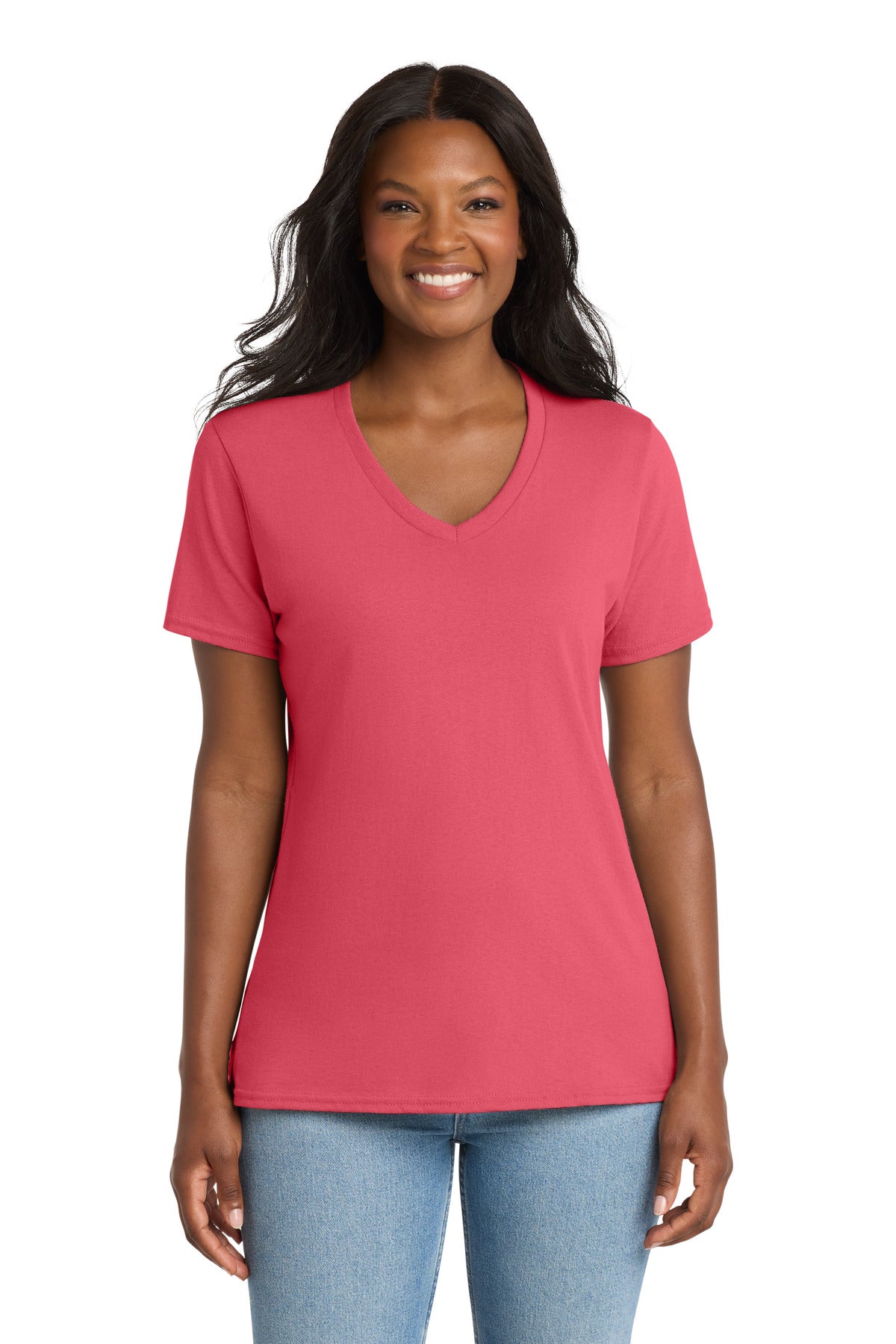 Port & Company Women's Core Cotton V-Neck Tee (LPC54V)