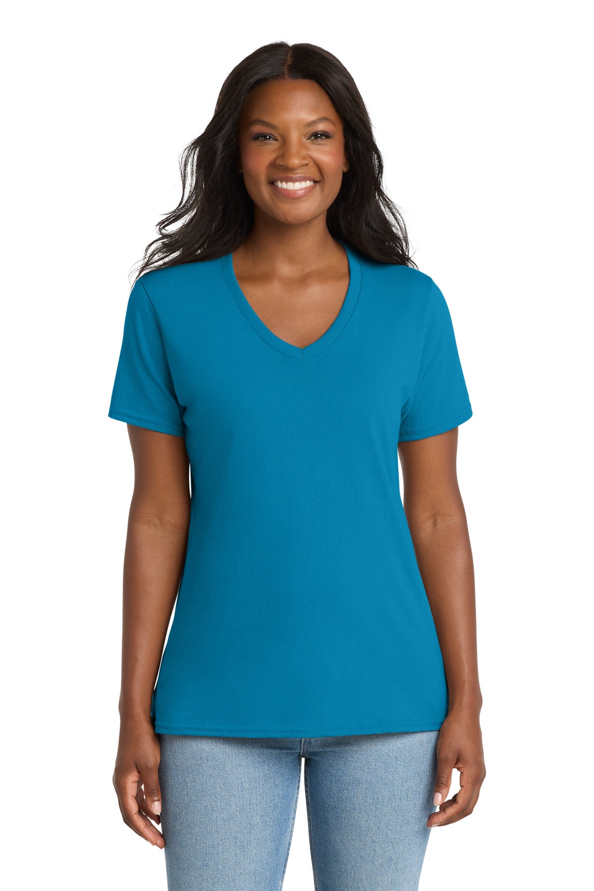 Port & Company Women's Core Cotton V-Neck Tee (LPC54V)