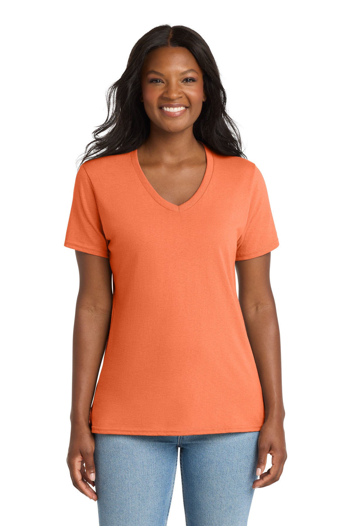 Port & Company Women's Core Cotton V-Neck Tee (LPC54V)