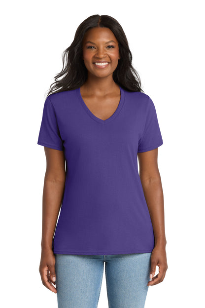 Port & Company Women's Core Cotton V-Neck Tee (LPC54V)