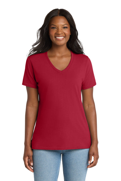 Port & Company Women's Core Cotton V-Neck Tee (LPC54V)