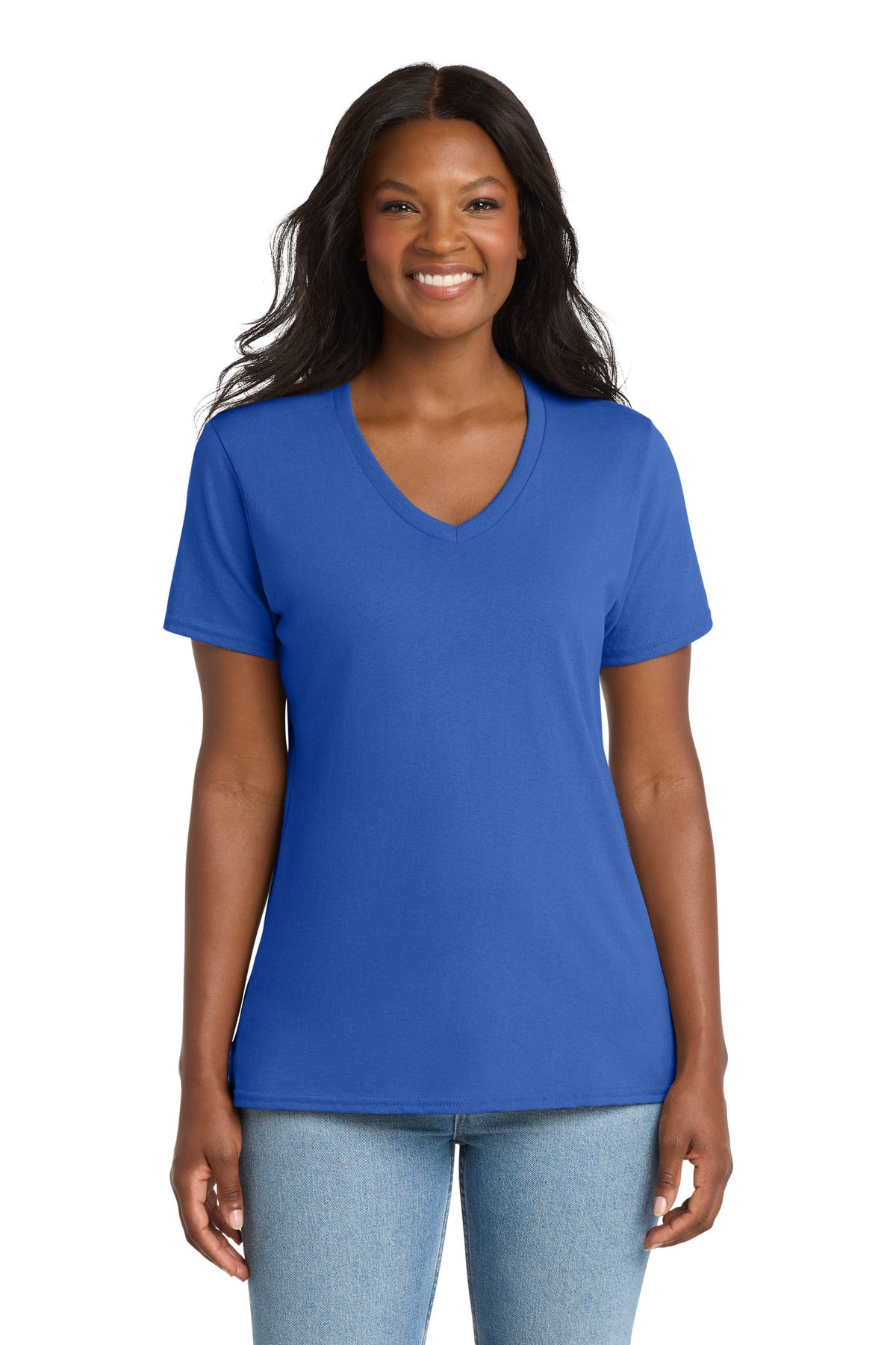 Port & Company Women's Core Cotton V-Neck Tee (LPC54V)