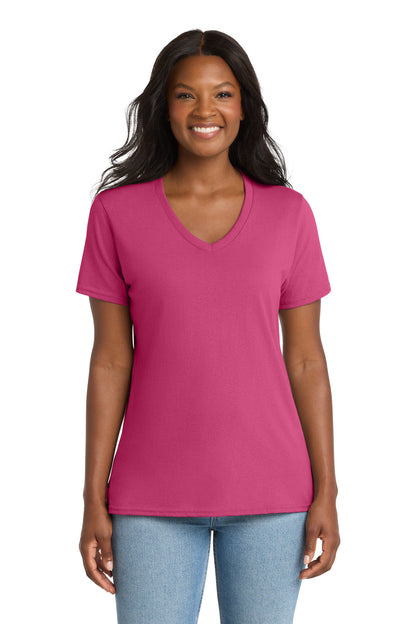 Port & Company Women's Core Cotton V-Neck Tee (LPC54V)