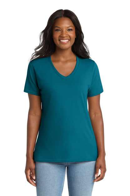 Port & Company Women's Core Cotton V-Neck Tee (LPC54V)