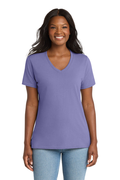 Port & Company Women's Core Cotton V-Neck Tee (LPC54V)