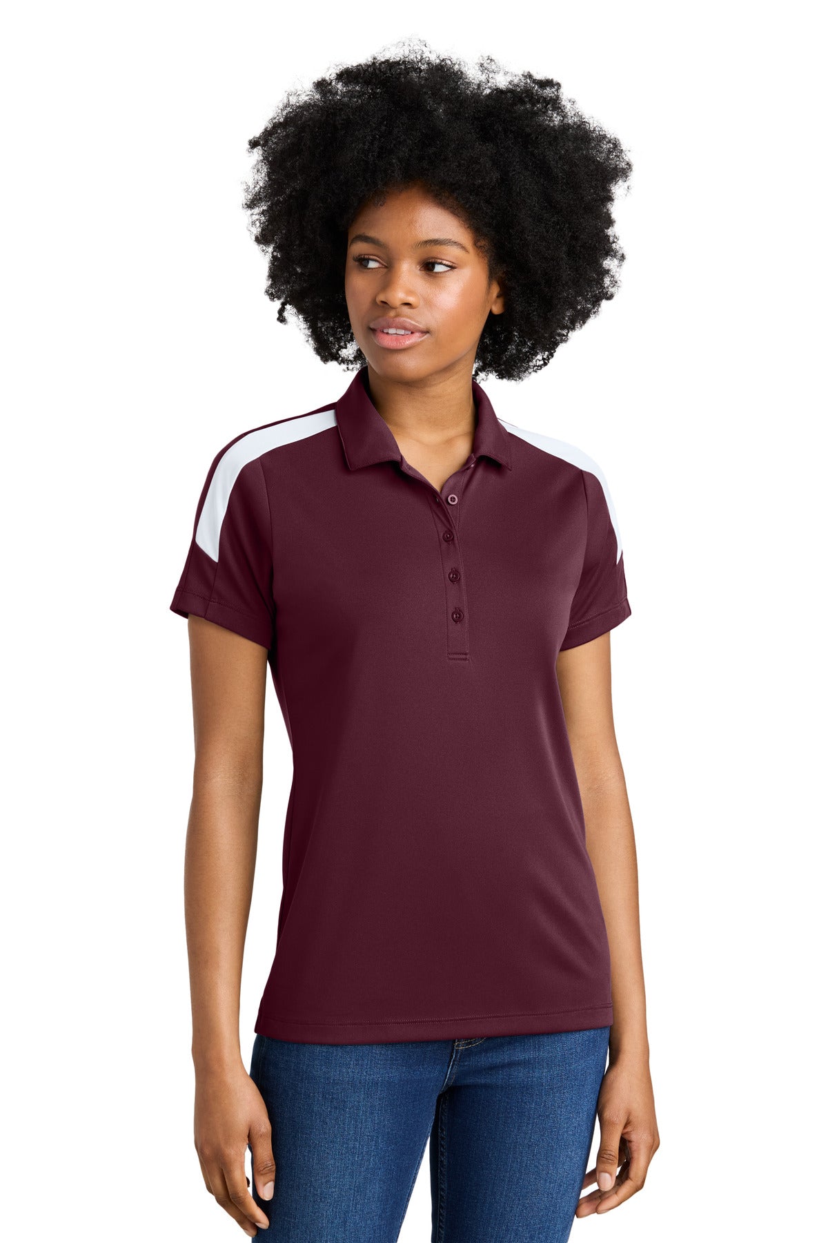 Maroon/ White