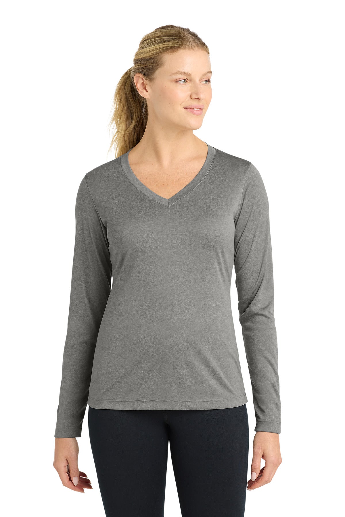 Sport-Tek Women's Long Sleeve PosiCharge Competitor™ V-Neck Tee (LST353LS)