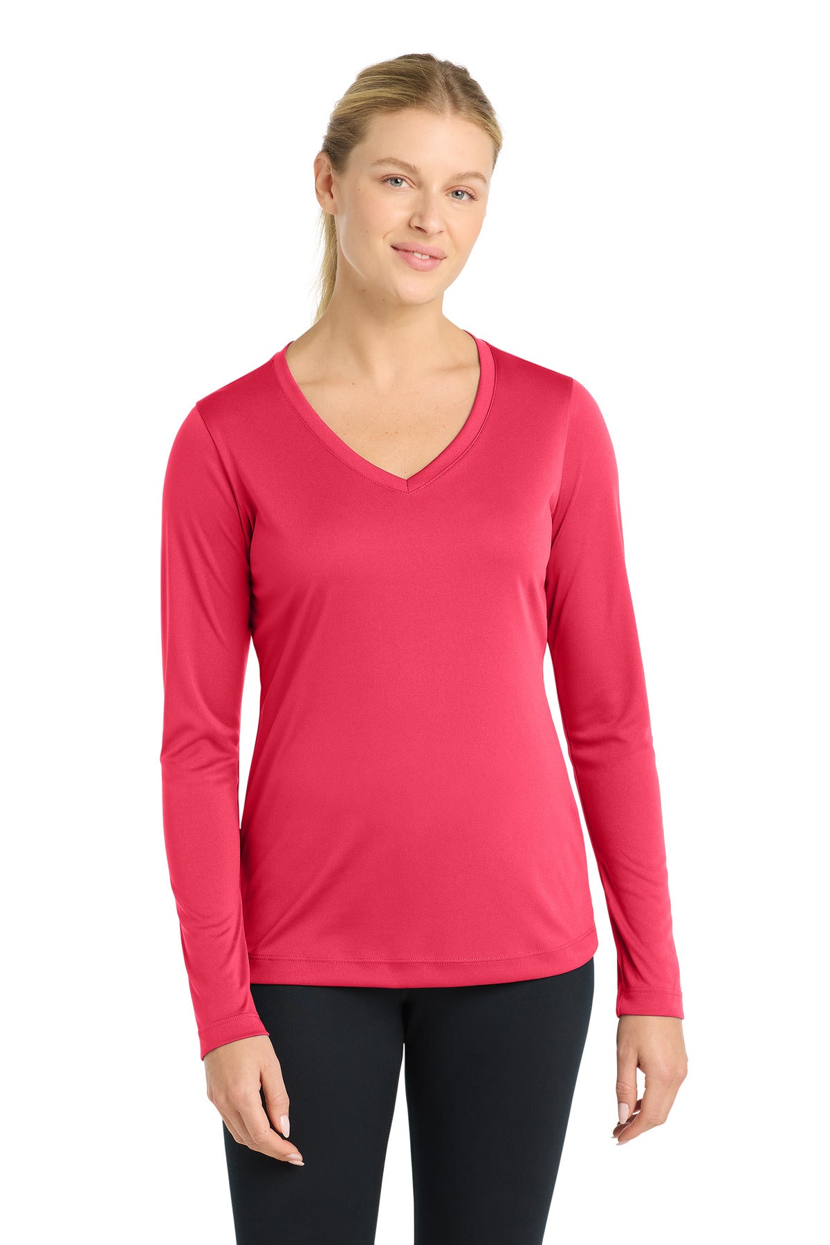 Sport-Tek Women's Long Sleeve PosiCharge Competitor™ V-Neck Tee (LST353LS)
