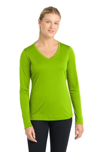 Sport-Tek Women's Long Sleeve PosiCharge Competitor™ V-Neck Tee (LST353LS)