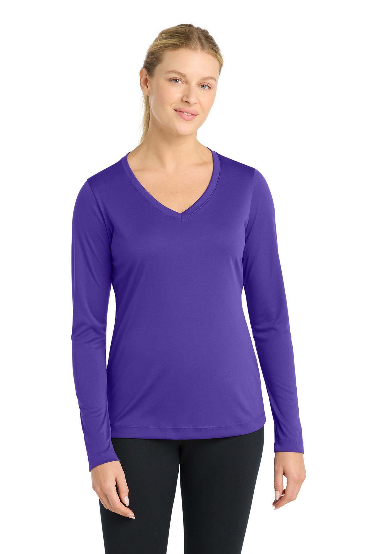 Sport-Tek Women's Long Sleeve PosiCharge Competitor™ V-Neck Tee (LST353LS)