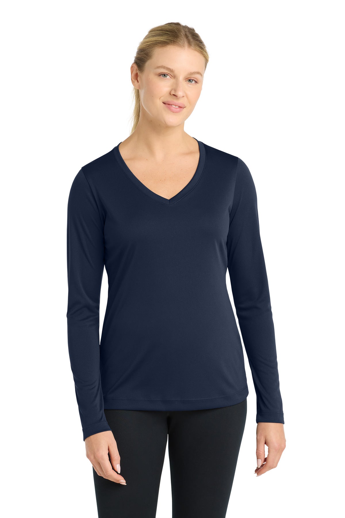 Sport-Tek Women's Long Sleeve PosiCharge Competitor™ V-Neck Tee (LST353LS)
