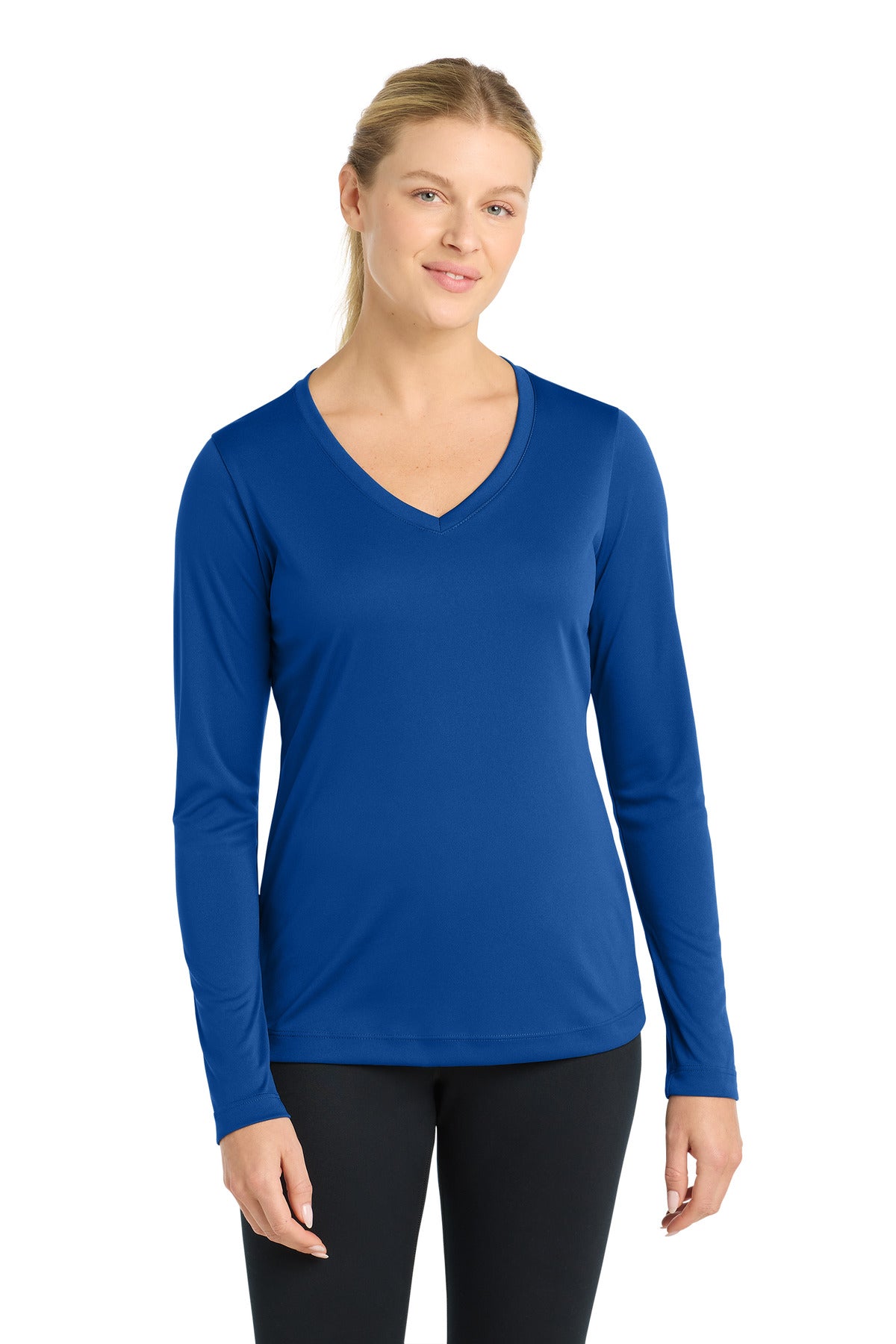 Sport-Tek Women's Long Sleeve PosiCharge Competitor™ V-Neck Tee (LST353LS)
