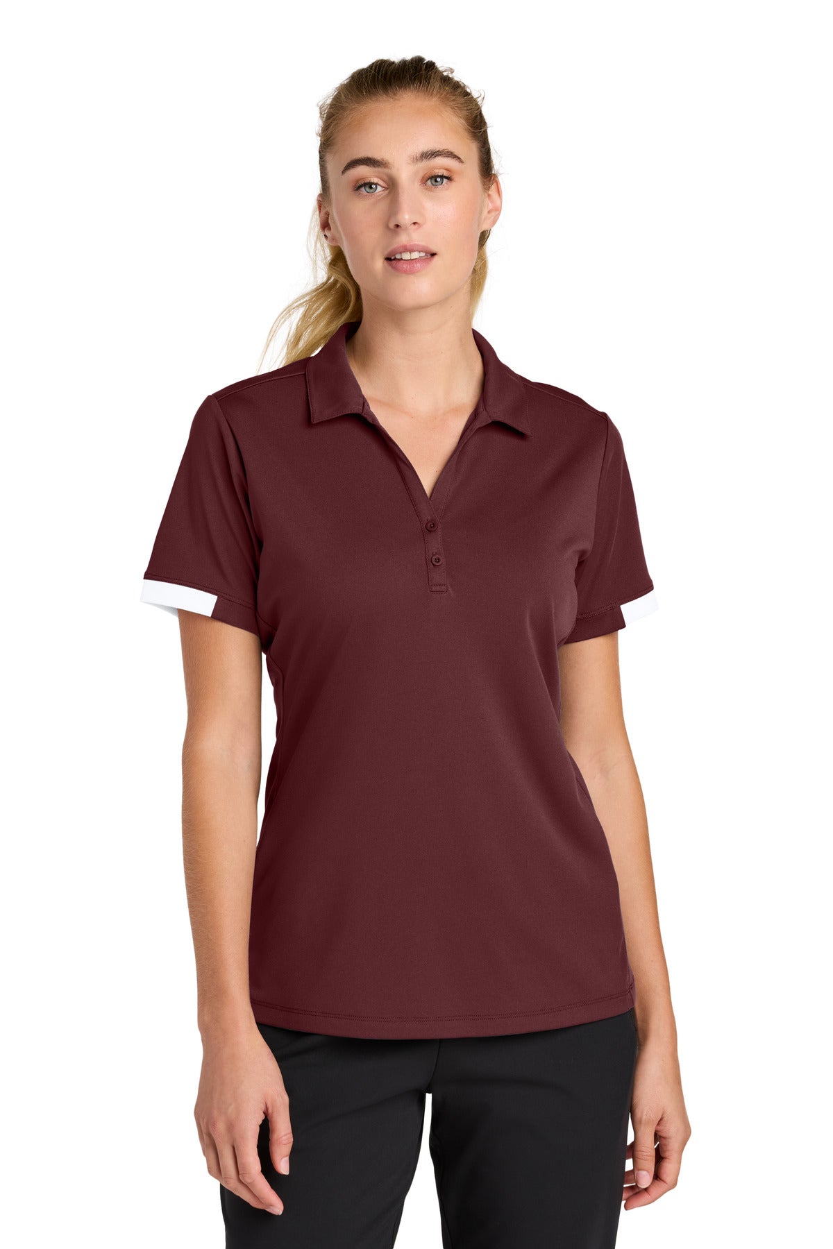 Maroon/ White