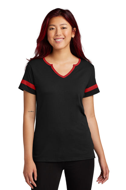 Camiseta de cuello con muesca para mujer Sport-Tek Halftime (LST6041)