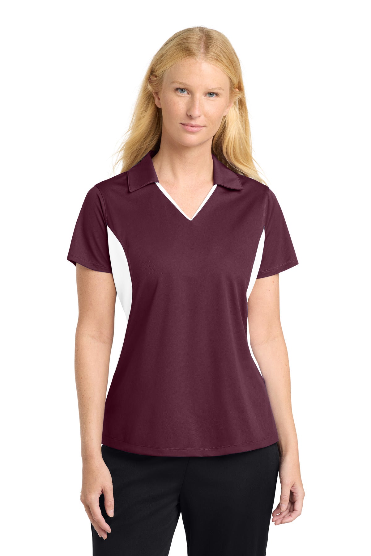 Maroon/ White