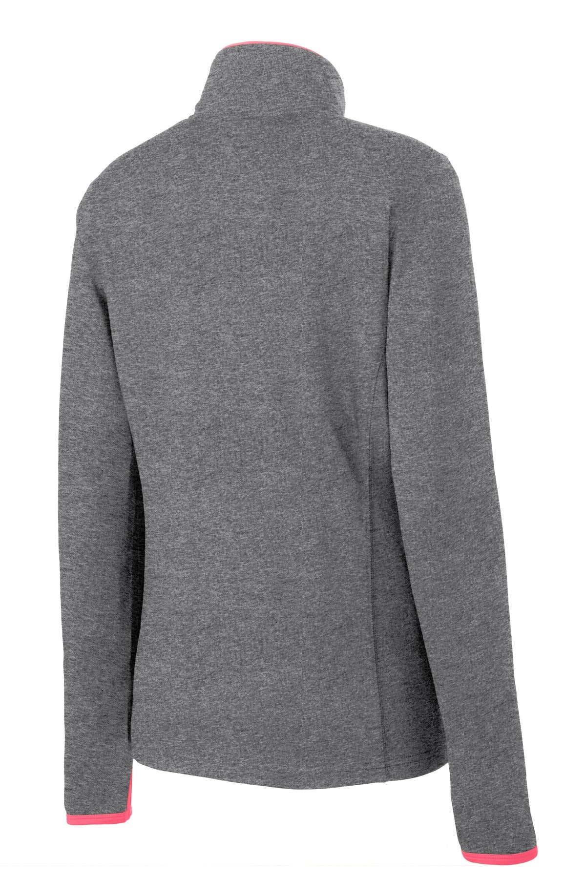 Charcoal Grey Heather/ Hot Coral