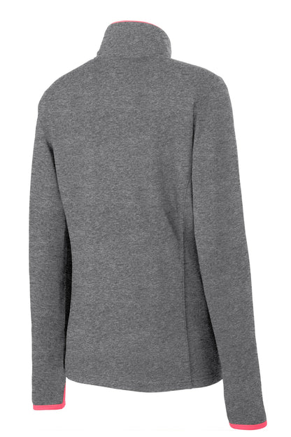 Charcoal Grey Heather/ Hot Coral