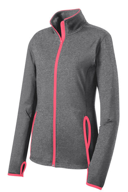 Charcoal Grey Heather/ Hot Coral