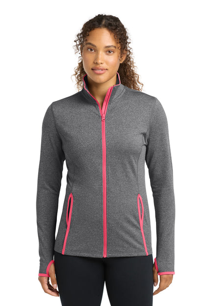 Charcoal Grey Heather/ Hot Coral