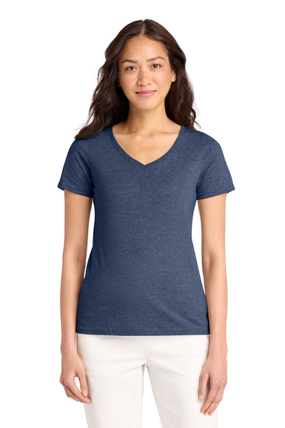 Camiseta de cuello en V para mujer Daily de Volunteer Knitwear™ (LVL45V)