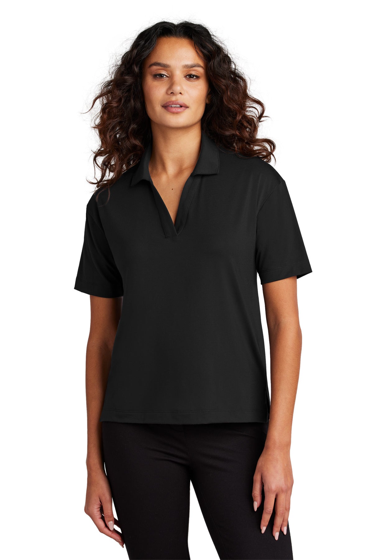 Polo de punto elástico para mujer Mercer+Mettle (MM1015)