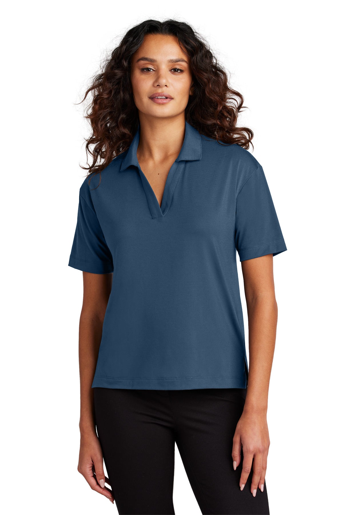 Polo de punto elástico para mujer Mercer+Mettle (MM1015)