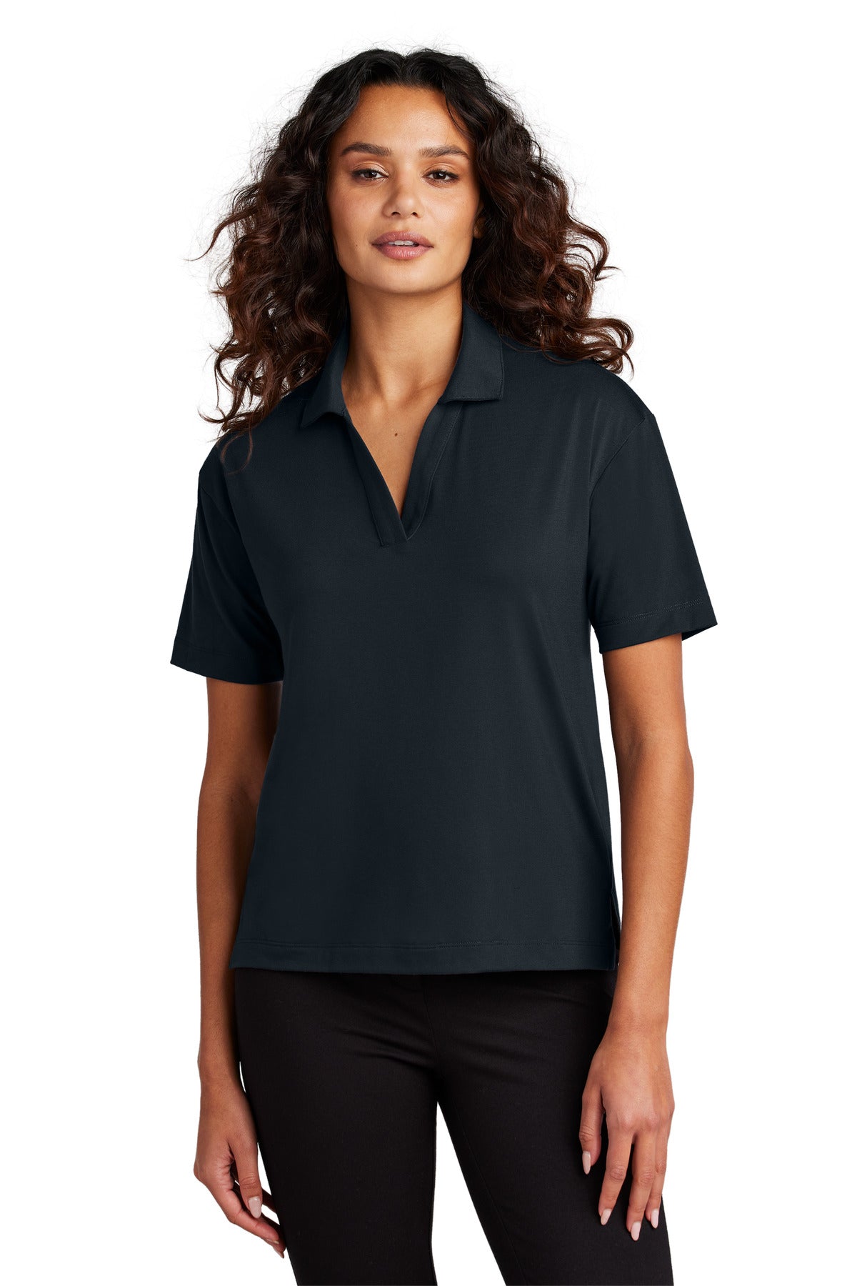 Polo de punto elástico para mujer Mercer+Mettle (MM1015)