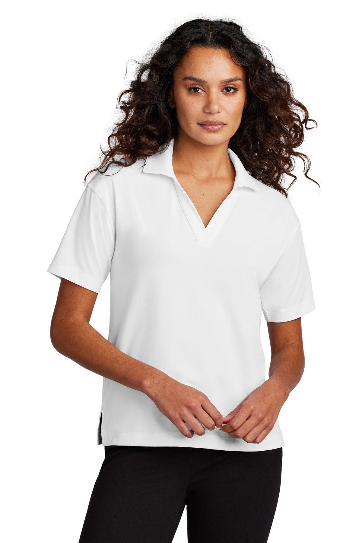 Polo de punto elástico para mujer Mercer+Mettle (MM1015)
