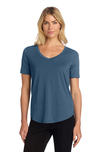 Camiseta de punto elástico con cuello redondo y ajuste holgado para mujer de Mercer+Mettle (MM1017)