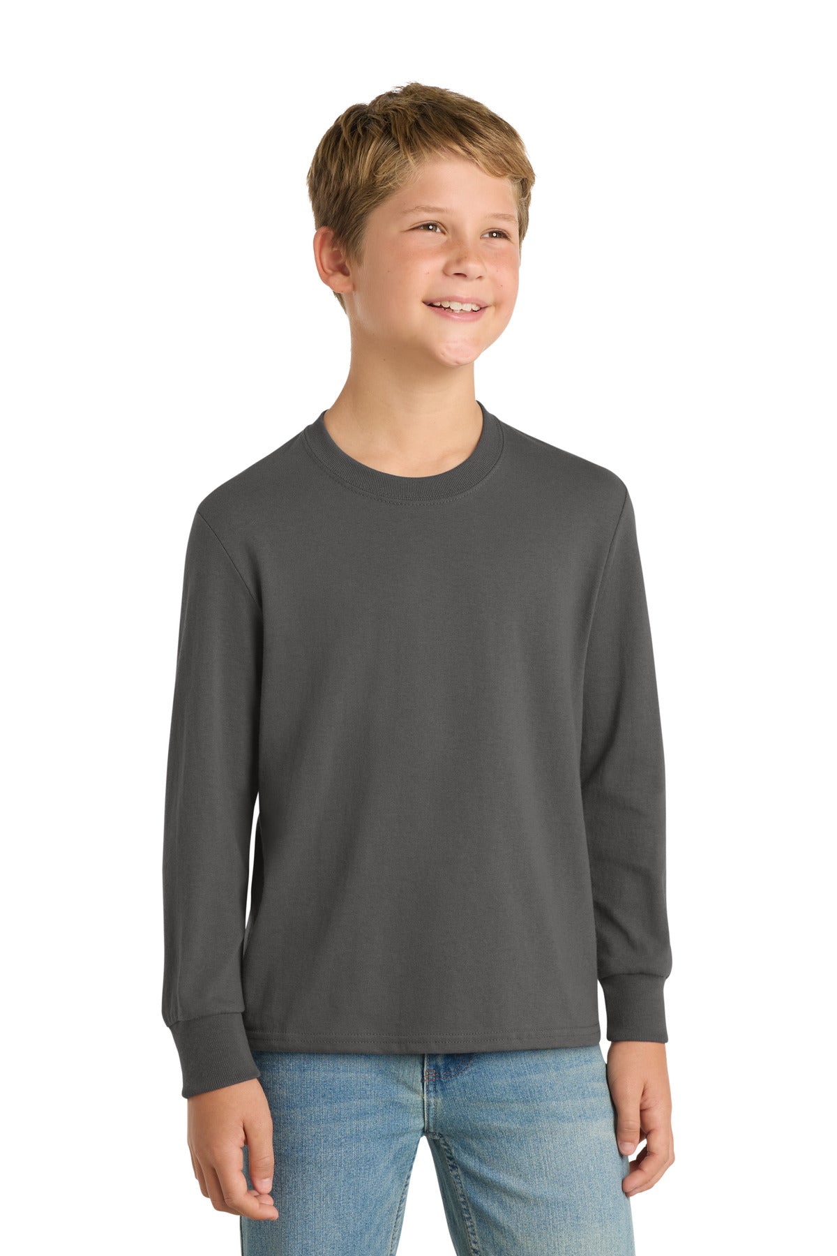 Port & Company Youth Long Sleeve Core Cotton Tee (PC54YLS)