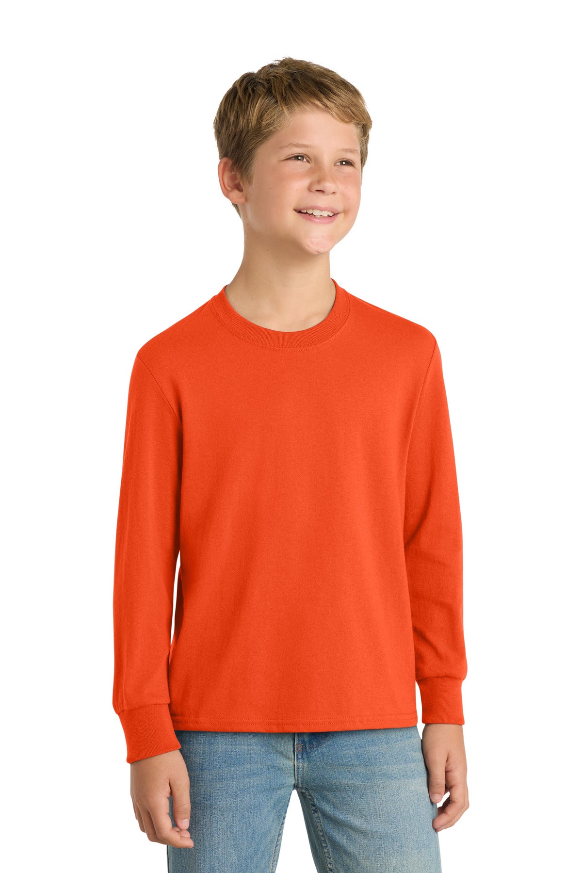 Port & Company Youth Long Sleeve Core Cotton Tee (PC54YLS)