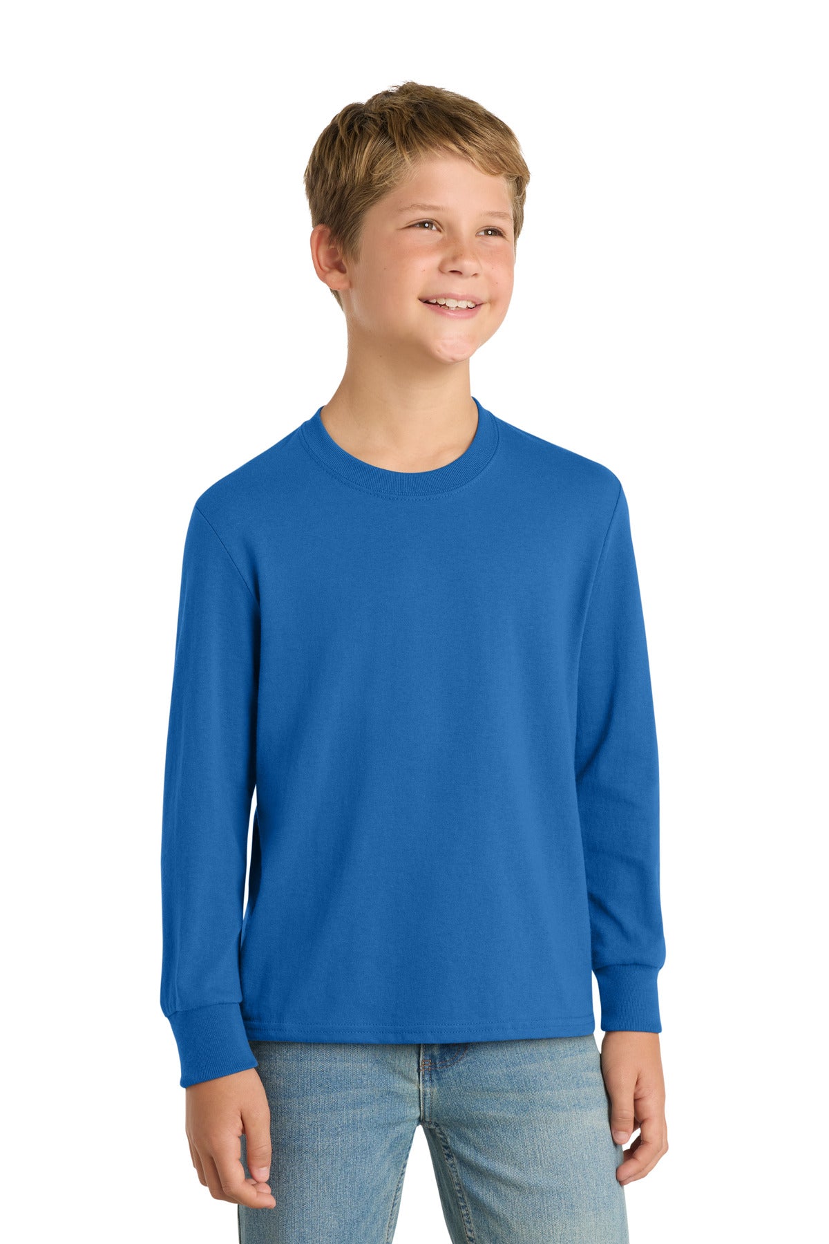 Port & Company Youth Long Sleeve Core Cotton Tee (PC54YLS)
