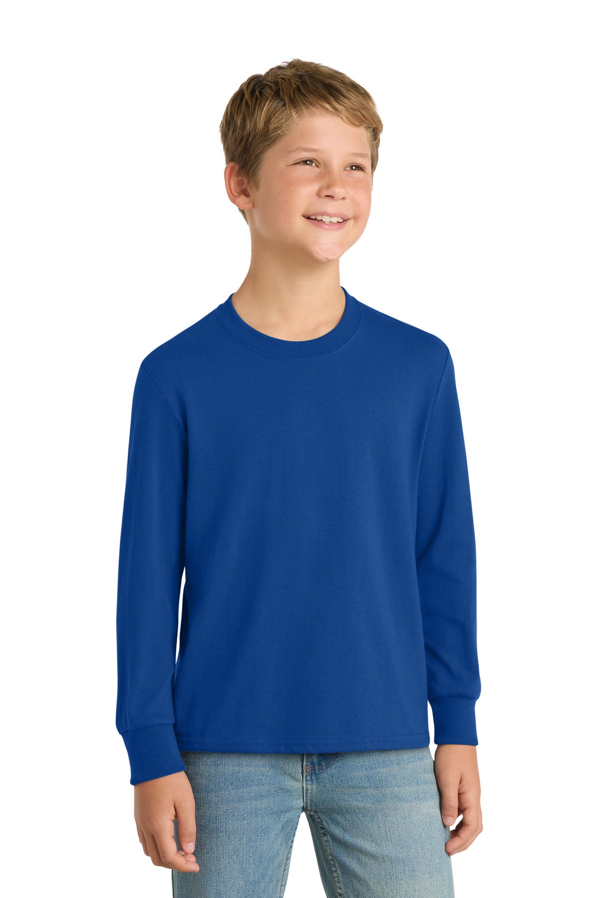 Port & Company Youth Long Sleeve Core Cotton Tee (PC54YLS)