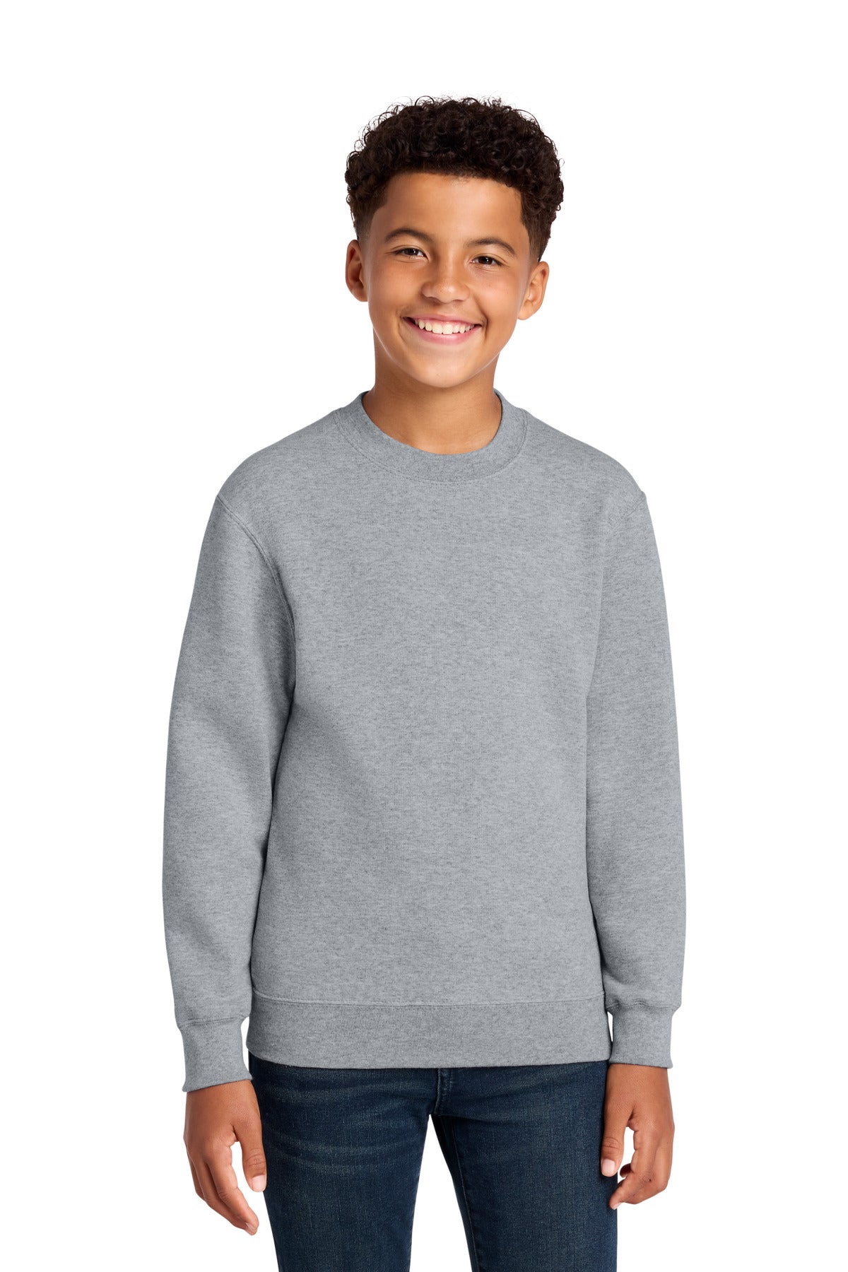 Sudadera con cuello redondo y forro polar Youth Core de Port & Company (PC78Y)